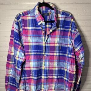 Ralph Lauren Multicolor (pink and blue) Plaid Shirt 2XLT Tall